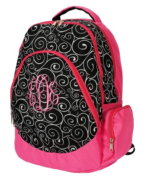 One PERSONALIZED 17" Backpack Book Tote School Gym Bag Monogrammed ...