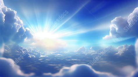 Heaven Cloud Sea Sun Powerpoint Background For Free Download - Slidesdocs