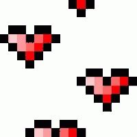 Pixelated Floating Hearts GIF | GIFDB.com