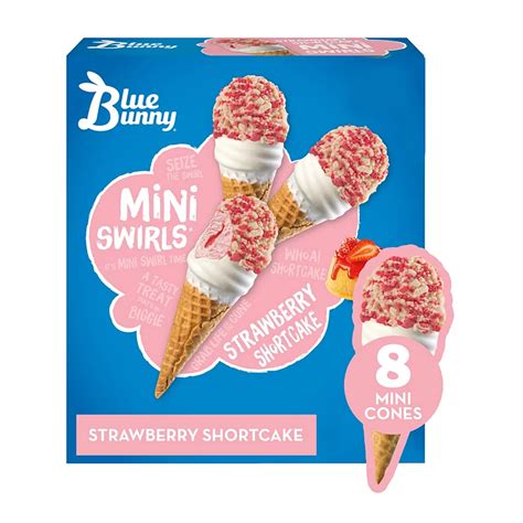 Blue Bunny Mini Swirls Strawberry Shortcake Ice Cream Cones - Shop Ice ...