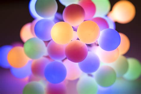 Photo of Colorful array of Christmas ball lights | Free christmas images