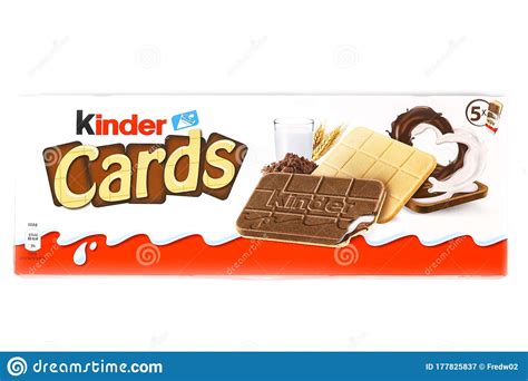 Box of Kinder Cards Cookies Made by Kinder Brand Editorial Photography - Image of brand, cards ...