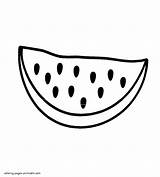 Printable coloring Pages Of fruits And vegetables Watermelon Slice  sketch template