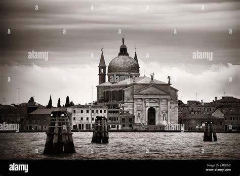 Church over sea with dome in Venice Italy Stock Photo - Alamy