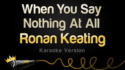 Ronan Keating - When You Say Nothing At All Chords - Chordify