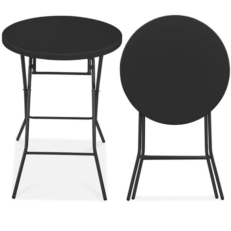 Bar Height Folding Table Indoor Outdoor Accessory w/ Thick Table Top ...