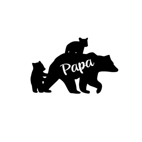 Papa Bear With Cubs Svg Papa Bear Svg Papa Bear Silhouette Bear Cubs Svg Png Dad Svg - Etsy