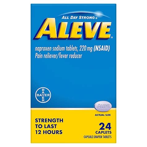 Aleve All Day Strong Naproxen Sodium Caplets, 220 mg, 24 count