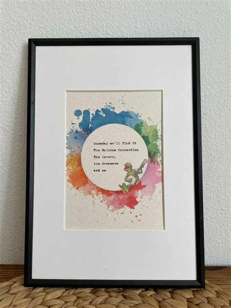 Kermit Rainbow Connection Song Lyrics the Muppet Movie - Etsy