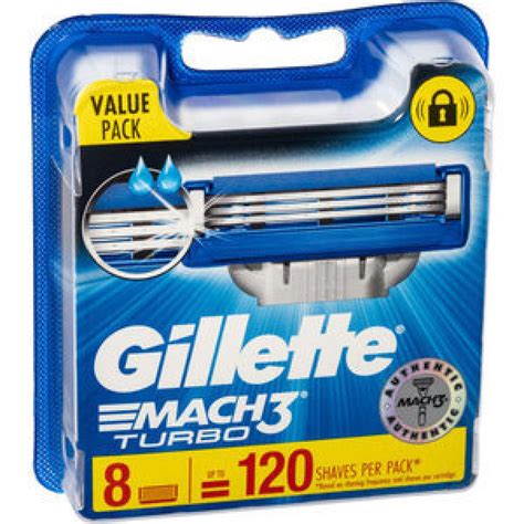 Gillette Mach 3 Razor Blades Turbo Cartridge Reviews - Black Box