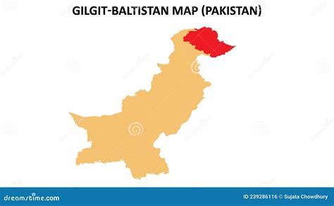 Gilgit Baltistan Map Highlighted on Pakistan Map. Gilgit Baltistan Map on Pakistan Stock Vector ...