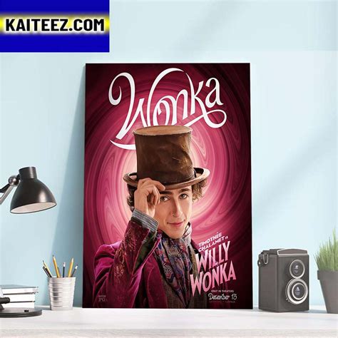 Timothee Chalamet as Willy Wonka in Wonka Movie Art Decor Poster Canvas - Kaiteez