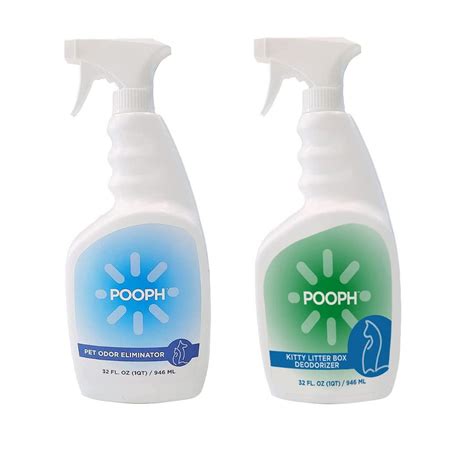 Pooph Pet Odor Eliminator & Kitty Litter Spray 2-32oz Bottles ...