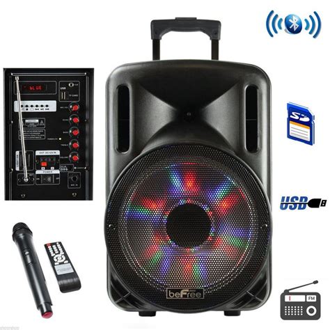 beFree Sound 12 Inch Bluetooth Rechargeable Party Speaker w ...