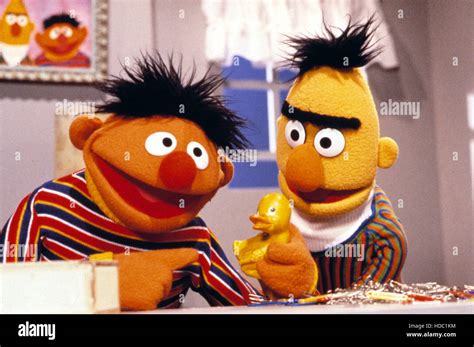 SESAME STREET, Ernie with his Rubber Ducky, and Bert, 1969 Stock Photo ...