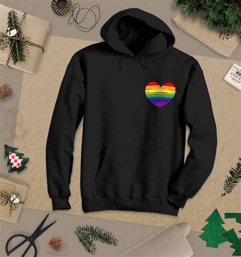 S4E Men's Rainbow Flag Heart Hoodies Gay Pride Parade LGBTQ Sweatshirts | eBay