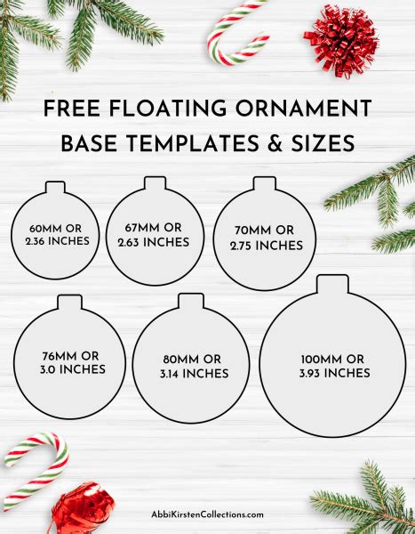 Floating Ornaments With Cricut: Free Templates + Size Guide | Floating ...