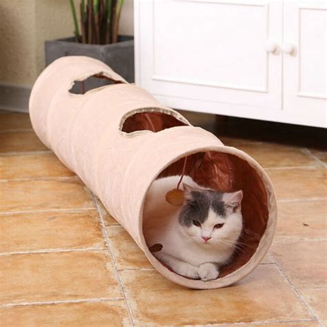 Cat Tunnel Crinkle Tube with Ball Ultra-Long Pet Hide and Seek Play Toy ...