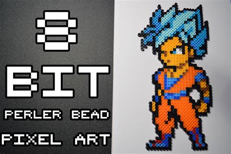 Goku - Super Saiyan Blue (8 - Bit Perler Bead Pixel Art)