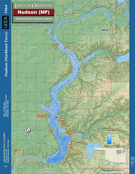 Lake Hudson Map (Markham Ferry)