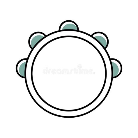 Isolated Colored Children Sketch of Tambourine Icon Vector Stock Vector - Illustration of white ...