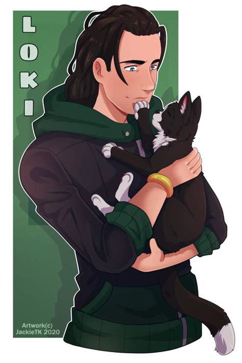 Casual Loki Fanart + Cat | Marvel Amino