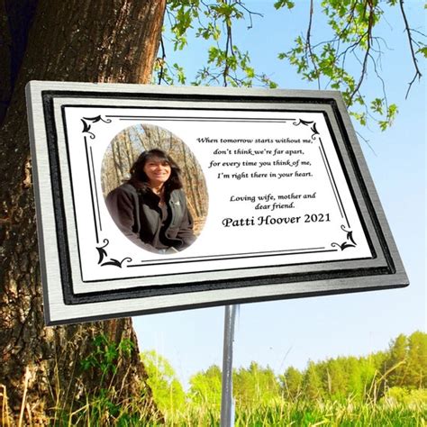 Personalized Photo Memorial Plaque Grave Marker Remembrance - Etsy