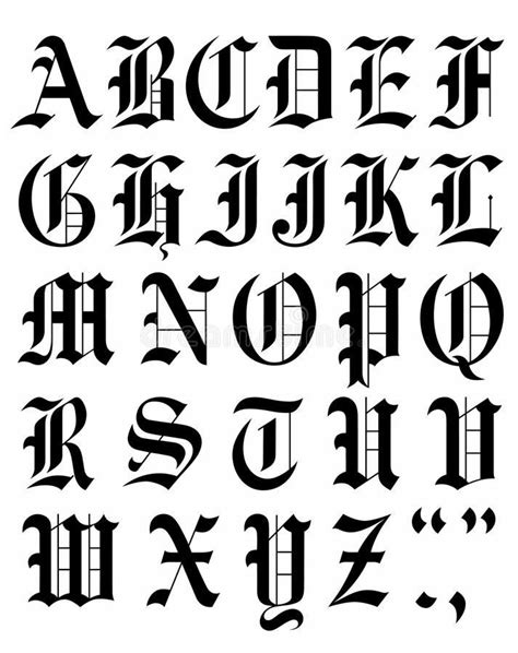 Tattoo Lettering Alphabet, Tattoo Lettering Design, Gothic Lettering, Gothic Fonts, Graffiti ...