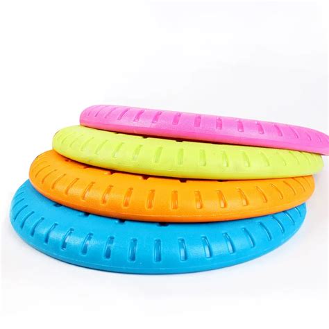 New Large Dog Flying Discs Trainning Puppy Toy Rubber Fetch Flying Disc ...