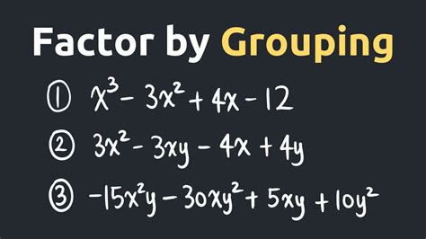 How Do You Factor by Grouping 4 Terms? - YouTube