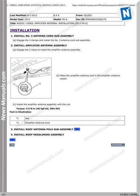 Toyota 2013 Scion Fr S Repair Manual