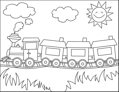 Free Printable Train Coloring Pages For Kids