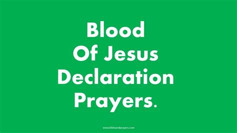 Blood Of Jesus Declaration Prayers. -Bibleandprayers.com