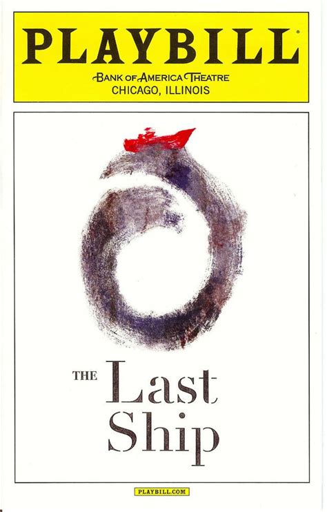 The Last Ship Musical Playbill Music & Lyrics by Sting Chicago Pre Broadway Show | eBay | The ...