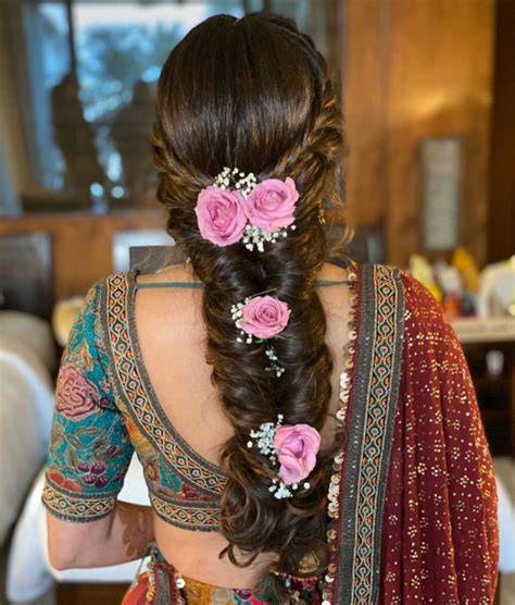 Simple Hairstyle For Indian Wedding