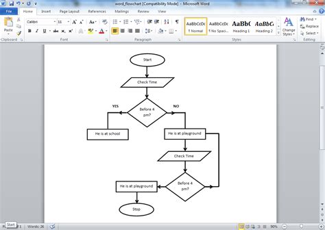 How To Make Flow Chart In Word - Riset