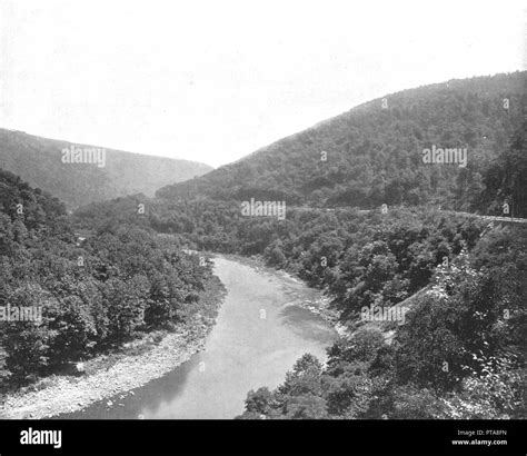 The 'Packsaddle', Allegheny Mountains, Pennsylvania, USA, c1900. Creator: Unknown Stock Photo ...