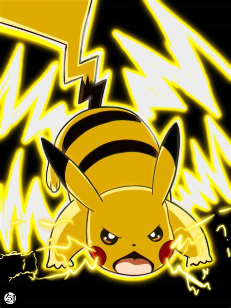 Pikachu Thunderbolt by Blade3006 on DeviantArt