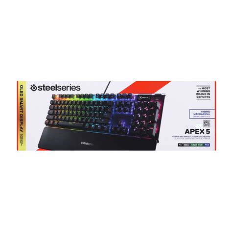 KEYBOARD (คีย์บอร์ด) STEELSERIES APEX 5 (STEELSERIES HYBRID BLUE MECHANICAL RGB SWITCH) (RGB LED ...