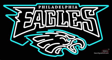 Philadelphia Eagles Alternate Pres Logo NFL Real Neon Glass Tube Neon ...