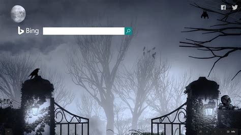 Bing, Dogpile & Search Industry Halloween Home Pages