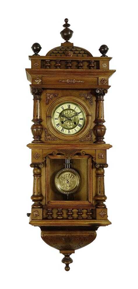 Antique German / Black Forest Friedrich Mauthe wall clock at 1900 Wooden Clock, Antique Wall ...