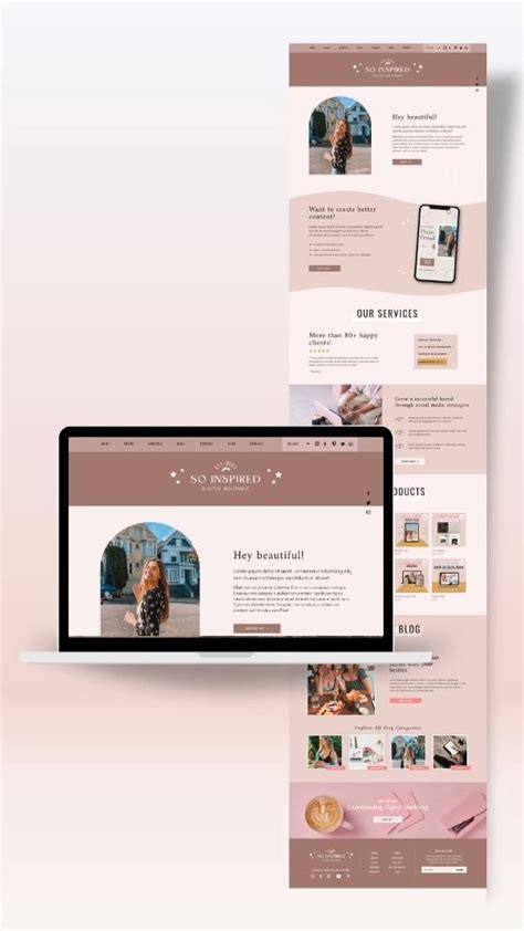 WIX WEBSITE TEMPLATE ON ETSY - AESTHETIC WEBSITE DESIGN | Minimal web ...