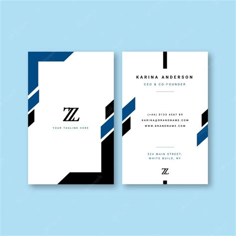 Free Vector | Abstract blue business card template