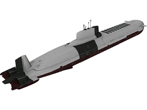 Typhoon Class Submarine 3d Model