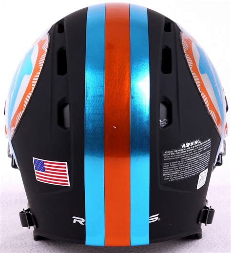 Miami Dolphins Custom Full-Size Authentic Pro-Line Helmet with Chrome ...