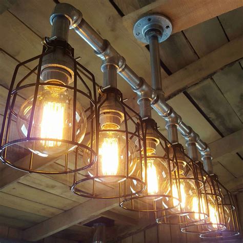 Rustic Industrial Lighting Chandelier UL LISTED GALVANIZED - Etsy | Diy ...