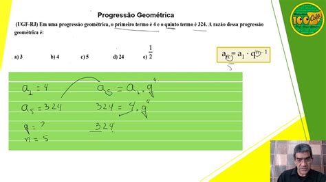 PROGRESSÃO GEOMÉTRICA - CALCULAR O VALOR DA RAZÃO - YouTube