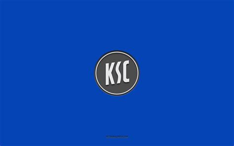 Download wallpapers Karlsruher SC, blue background, German football ...