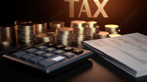 Pastel Calculator Coins And Text Illustration Depicting Tax Duty And Allowances Background, Tax ...